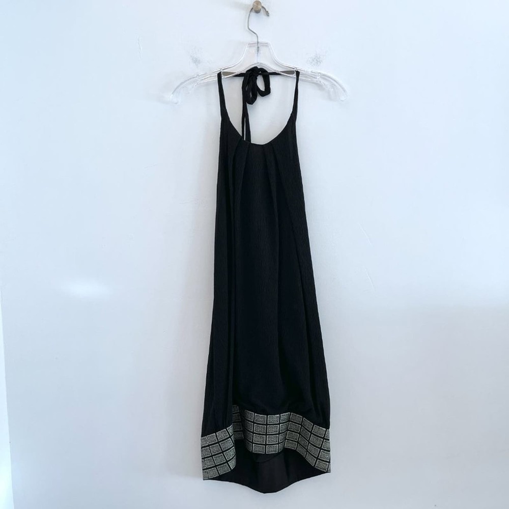 JAY AHR Backless Bubble Halter Mini Dress